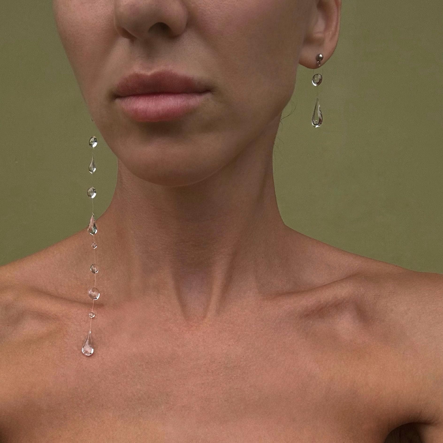 Asymmetry Earrings, Handmade Jewelry