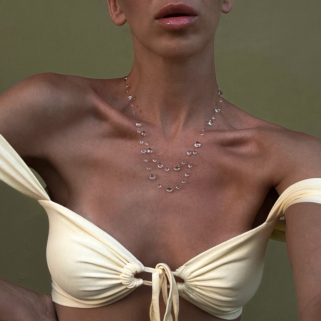 Dew Necklace, Handmade Jewelry "Waterfall Necklace"