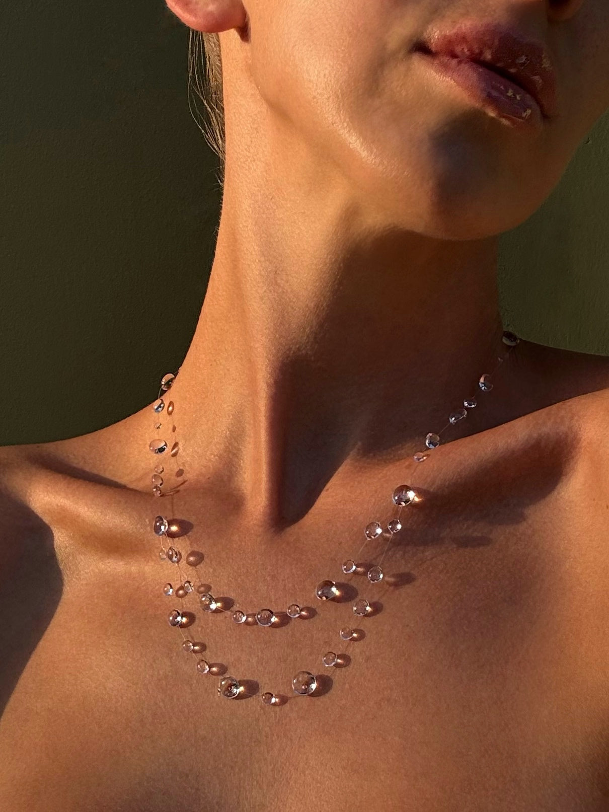 Dew Necklace, Handmade Jewelry "Waterfall Necklace"