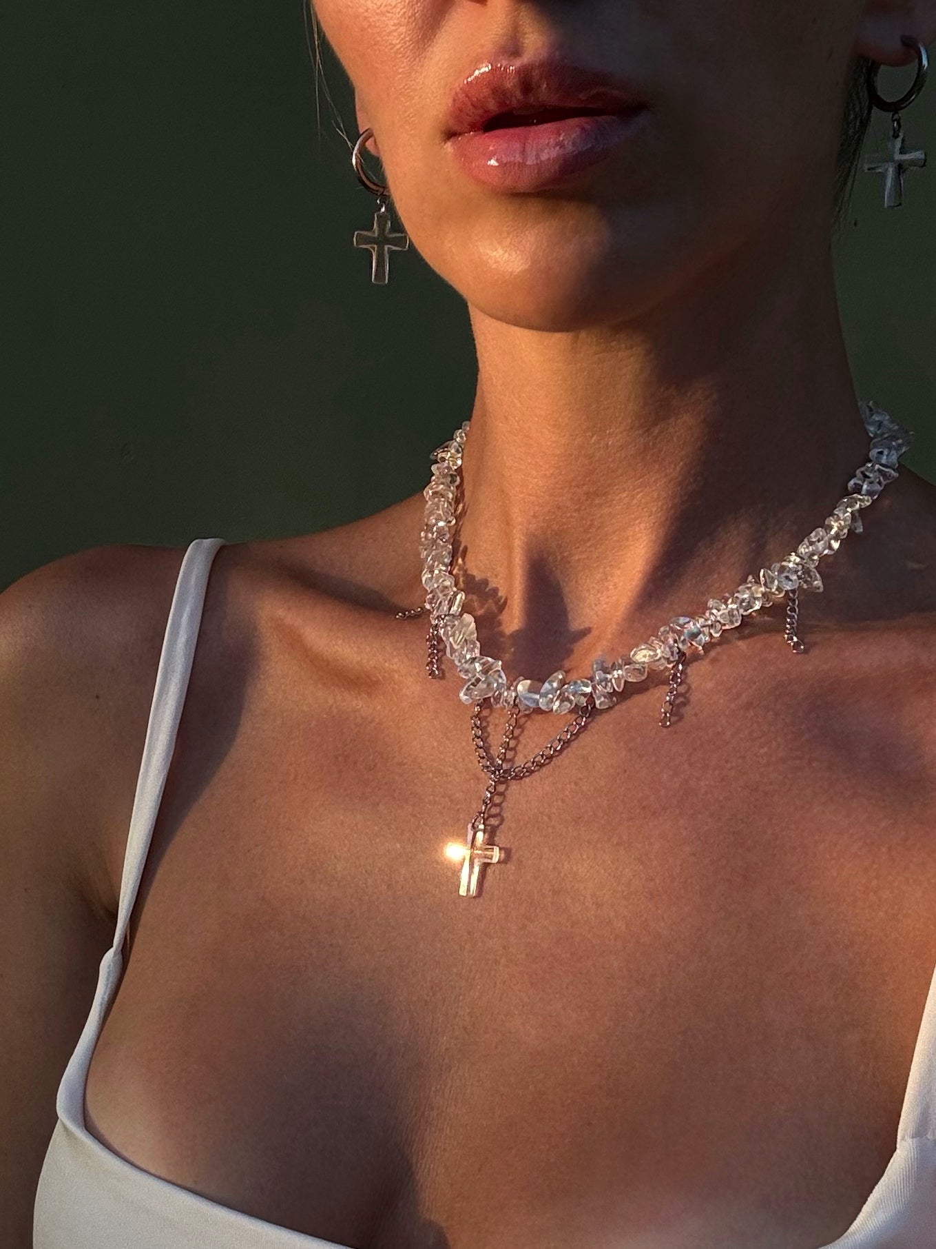 Dew Necklace, Handmade Jewelry "ICE"