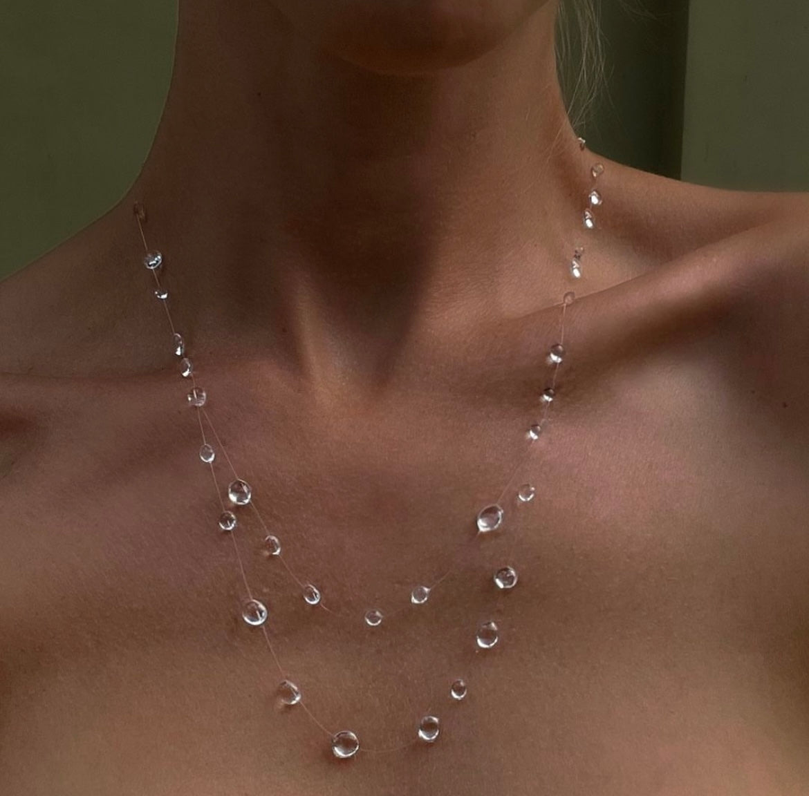 Dew Necklace, Handmade Jewelry "Waterfall Necklace"