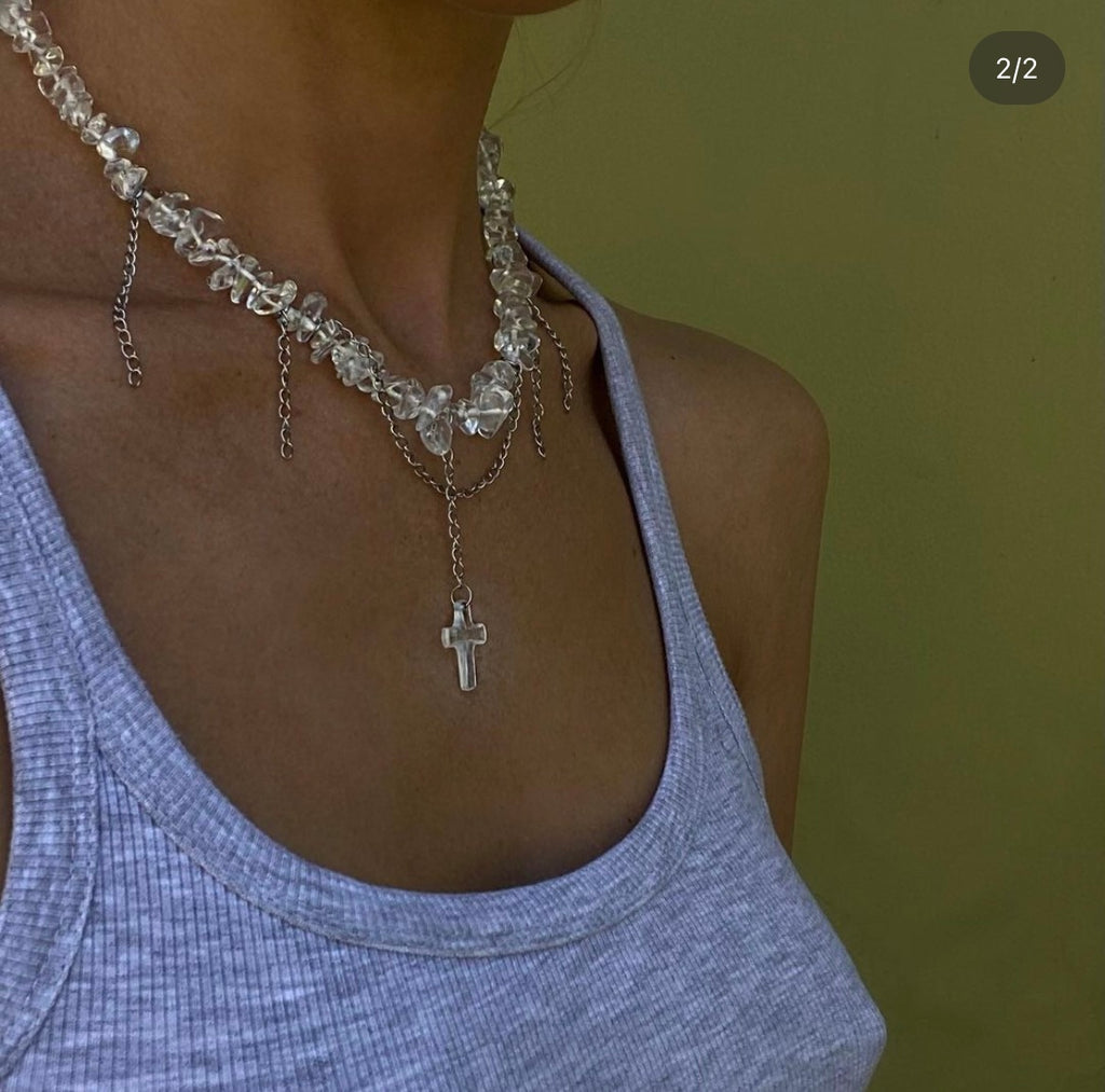 Dew Necklace, Handmade Jewelry "ICE"