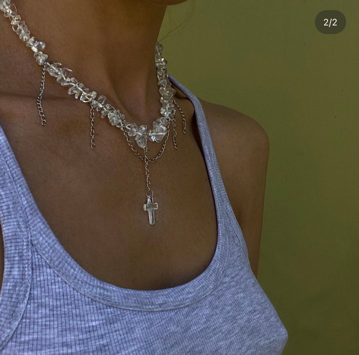 Dew Necklace, Handmade Jewelry "ICE"