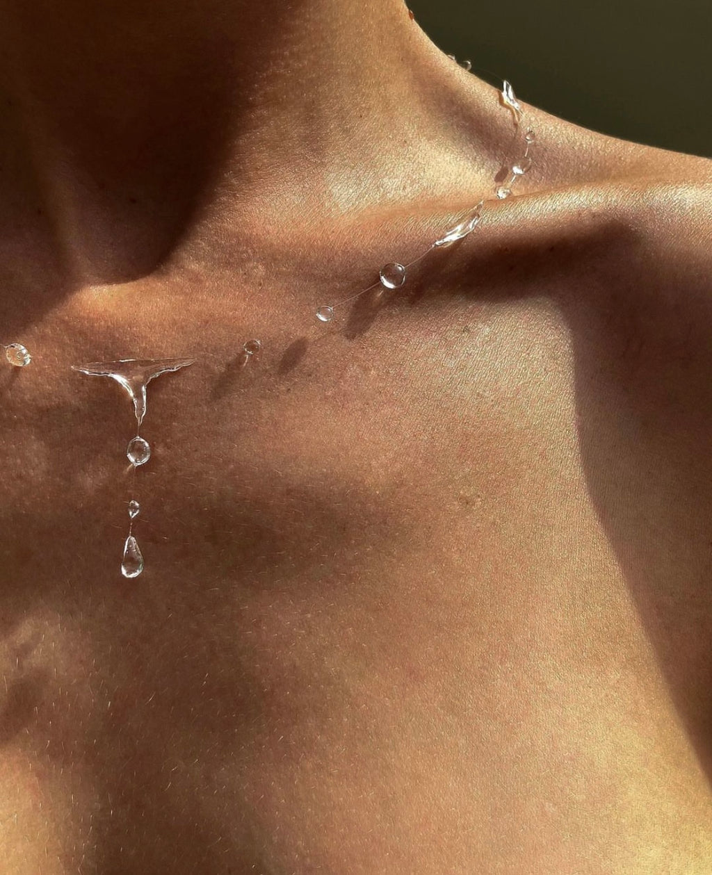 Dew Necklace, Handmade Jewelry "Wave Drops"