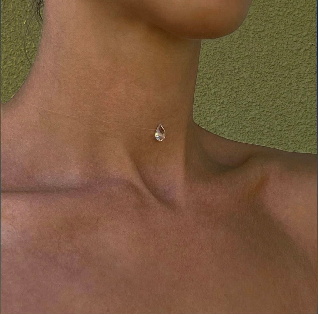 Dew Necklace, Handmade Jewelry "Choker Drop"