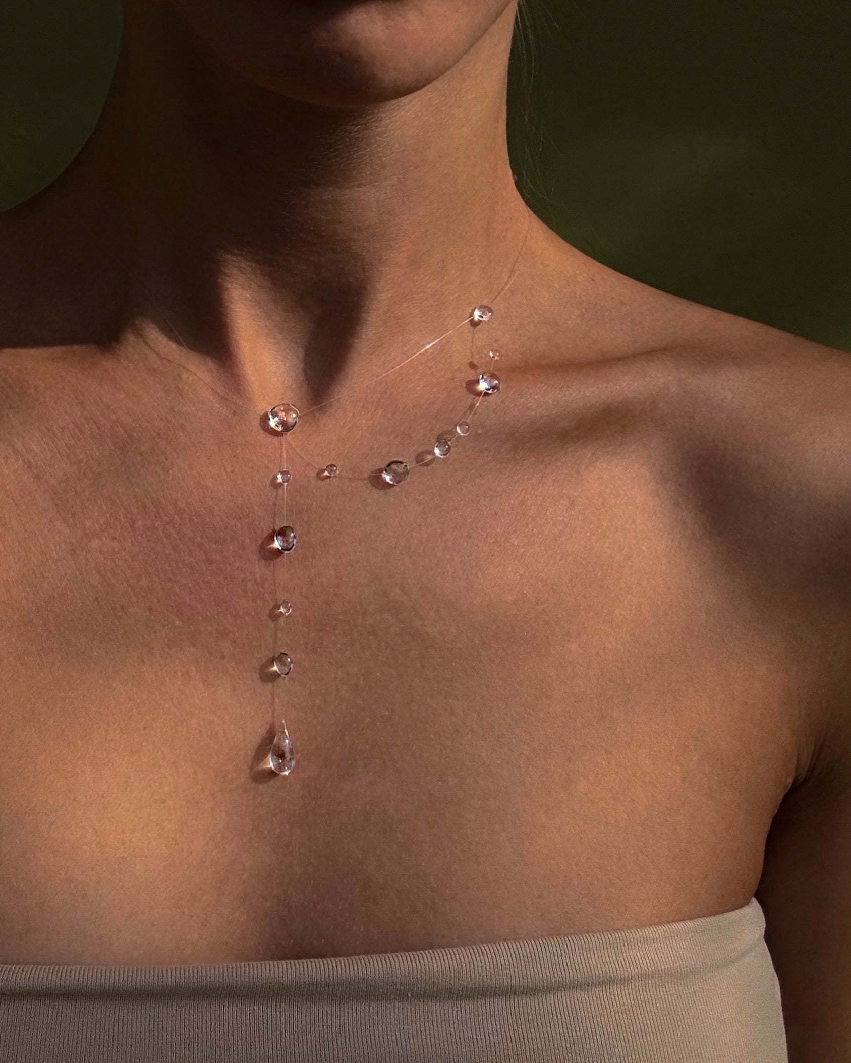 Dew Necklace, Handmade Jewelry "Flowing Necklace"