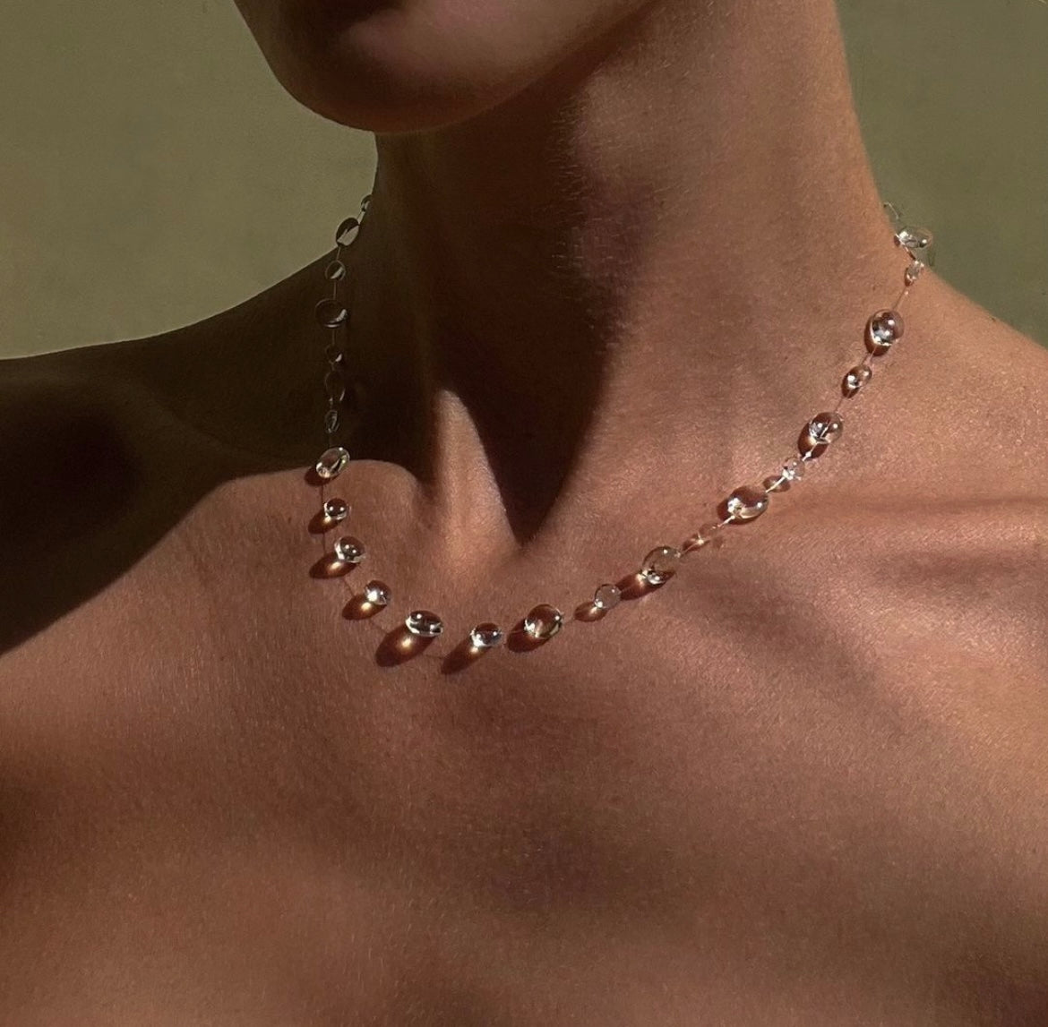 Dew Necklace, Handmade Beaded Necklace
