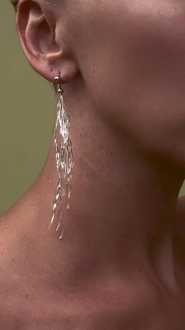 Ice Floes Earrings, Handmade Jewelry