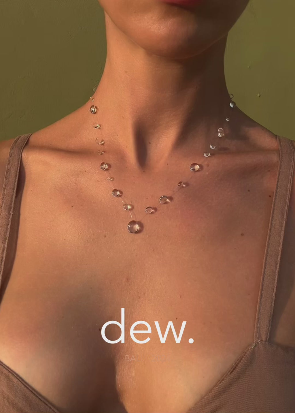 Dew Necklace, Handmade Jewelry "Triangle Necklace"