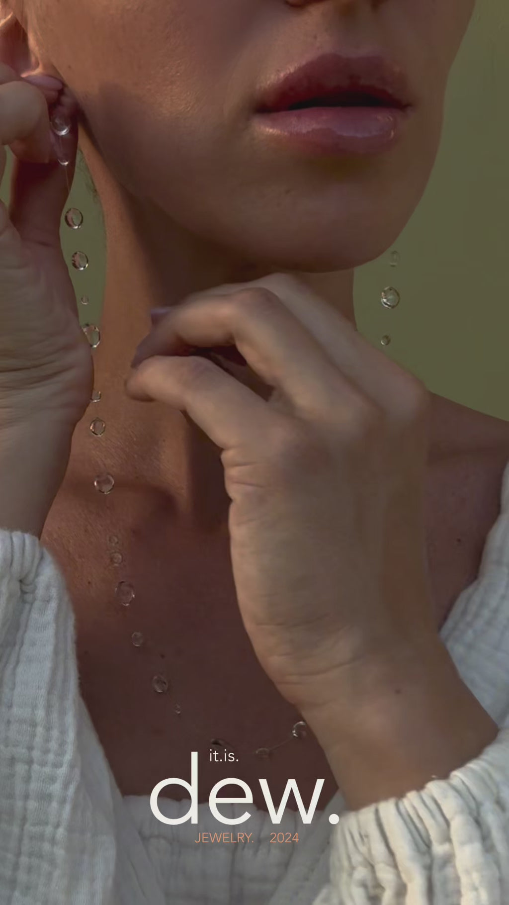 Dew Mono Earrings, Handmade Jewelry