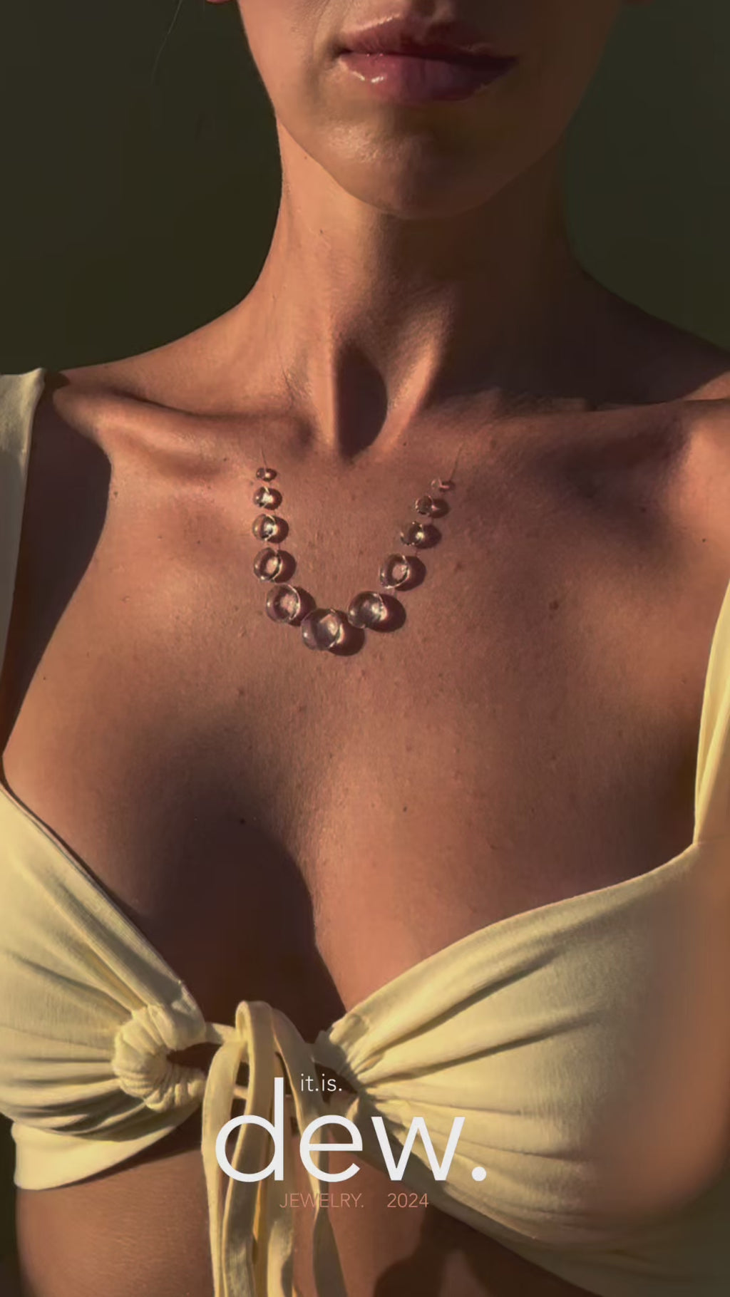 Dew Necklace, Handmade Jewelry "Droplets Necklace"