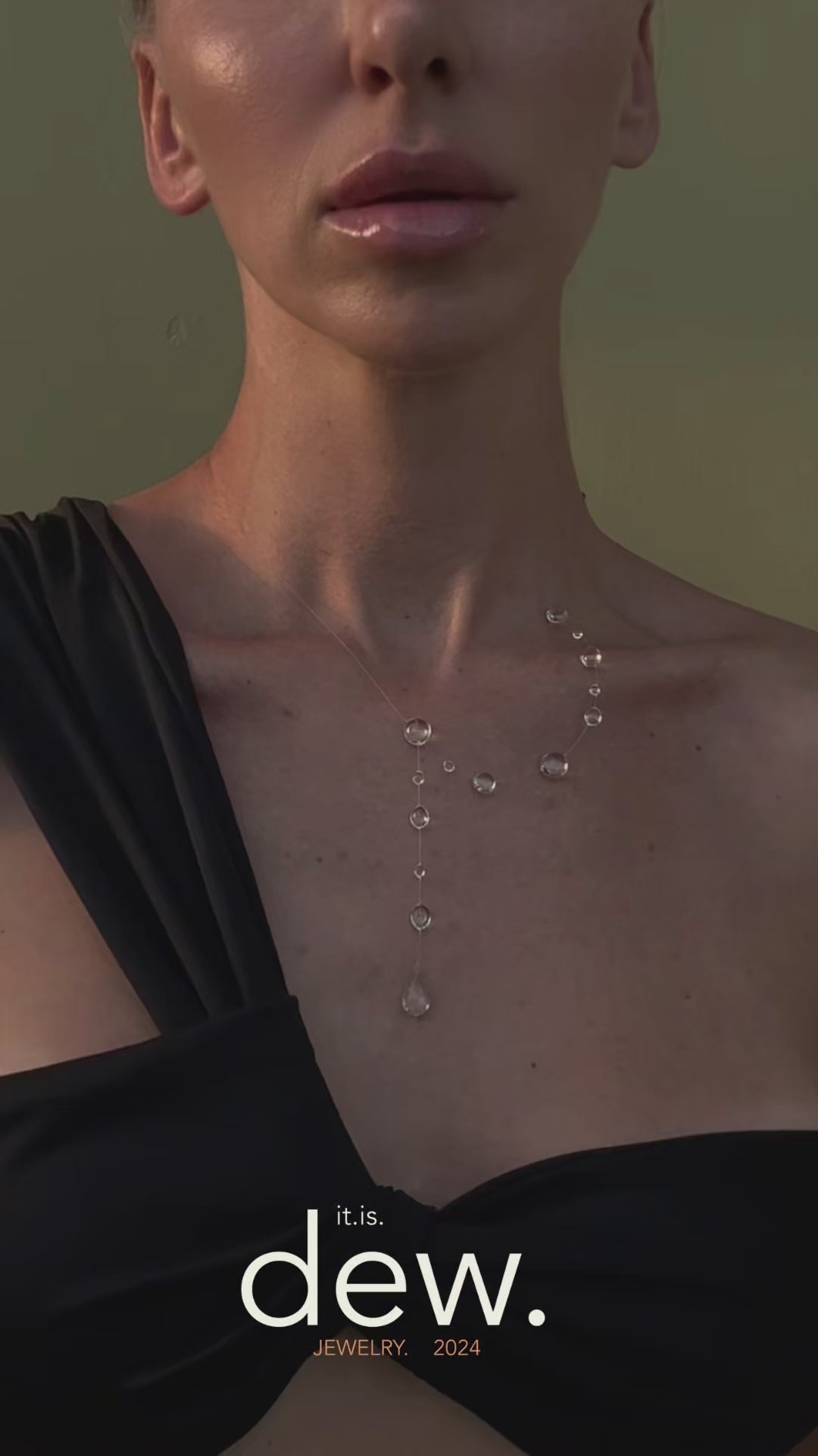 Dew Necklace, Handmade Jewelry "Flowing Necklace"