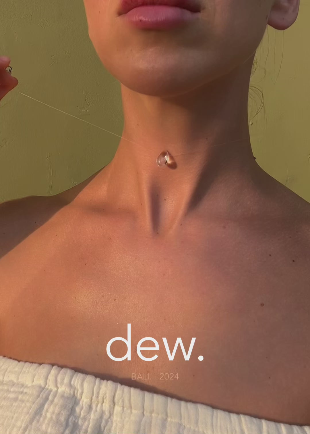 Dew Necklace, Handmade Jewelry "Choker Drop"